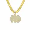 Moda europea y americana personalidad hombres diseño de nicho colgante de letra completamente de diamantes cadena cubana transfronteriza hip-hop collar joyería