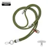 Cordón Original para Teléfono Móvil 6mm Fuerte para Colgar en el Cuello Cruzado Ajustable Exterior Antiperdida Exquisita Cuerda Trenzada de Muñeca Plata