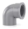Tubo Flexível PVC com Nervuras Internas para Cotovelo de Abastecimento de Água Caixa de Filtro Conexões de Tubo Cotovelo de Rosca Interna de Plástico Cotovelo de Rosca Interna Acessórios para Caixa de Filtro