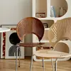Silla de comedor nórdica, silla de café para el hogar de madera maciza con respaldo, mesa y silla de comedor vintage, silla de caparazón simple para discusiones, venta al por mayor