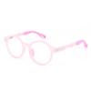 Nuevas gafas de moda para niños y niñas con montura redonda y protección contra la luz azul TR90, montura de gafas con lentes planas de contraste agradable JH-TR201
