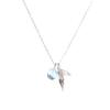 Versión coreana del nuevo colgante azul de cola de lágrimas de sirena collar de espuma de sirena cadena de clavícula Mori femenina joyería al por mayor