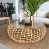 Novo Conjunto de Mesa e Cadeiras de Lazer para Varanda Externa, Sofá de Rattan à Prova d'Água e Resistente ao Sol para Uso em Pátio e Hotel