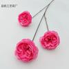 3 rosas Austin para boda, decoración de bodas, decoración del hogar, accesorios para fotos, flores falsas al por mayor