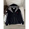 Sudadera con cremallera versátil y moderna de marca con estampado de leopardo estilo americano en sánscrito, nuevo top grueso bordado con estampado de leopardo para pareja de alta costura