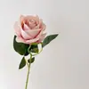 Rosa de Veludo Flor Artificial de Haste Única Flor Falsa Casamento Casa Decoração Dia dos Namorados Buquê Parede de Flores Buquê Simulada