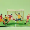 Tarjeta de Saludo Tridimensional de Fútbol Talla en Papel Deseos de Cumpleaños Mensaje de Regalo Creativo Tarjeta Pequeña de Agradecimiento Amazon Transfronterizo