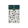Adesivos para Unhas Halloween Tensor Caveira M1295 Estilo Escuro Teia de Aranha Coração Cruz Adesivos de Unha