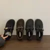 Zapatos para mujer estilo Birkenstock, con forro de felpa, que aumentan la altura, colección otoño/invierno 2026, zapatos Mary Jane de suela gruesa, zapatos de algodón cálidos y acogedores