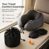 Entrega Direta da Fábrica Almofada de Apoio para Pescoço de Espuma de Memória de Rebound Lento em Formato U, Almofada Portátil para Viagem e Cochilo Camelback, Personalização de Almofada em Formato U