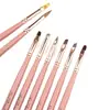 Vendas diretas da fábrica: Conjunto de canetas para nail art cor de pele, incluindo canetas de esmalte em gel, canetas finas (liner), canetas com cristais e ferramentas de pincel estilo japonês