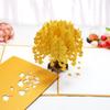 Nueva tarjeta de felicitación tridimensional 3D de ginkgo creativa para cumpleaños de maestros y amigos, tarjeta de felicitación con mensaje láser tallada en papel hecha a mano