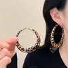 ¡Hace que la cara se vea más pequeña! Pendientes Grandes de Estilo Sexy Europeo y Americano con Estampado de Leopardo para Mujer, Pendientes Elegantes de Alta Gama, Pendientes Retro Exagerados