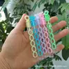 Palito para hacer burbujas de tubo de ensayo pequeño mini de 11 cm y 4.5 ml, juguete para soplar burbujas, palito de burbujas de 5 agujeros, botella vacía al por mayor