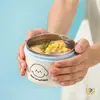 Marmita Isolada Multicamadas de Aço Inoxidável 304 para Trabalhadores de Escritório, Marmita para Micro-ondas para Estudantes e Crianças, Pequeno Recipiente para Sopa