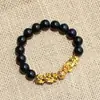 Pulsera de oro de arena de Vietnam imitación pixiu para hombre, pulsera de cuentas con proverbios de seis palabras, productos de bienestar en vivo, una generación de cabello