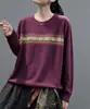 Suéter de Tricô Gola Redonda Feminino 2026 Outono Novo Estilo Coreano Solto Casual Jacquard Algodão Pulôver Suéter Simples MMHT