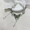 Collar de Mariposa de Cristal Verde para Mujer Gargantilla Cadena para Clavícula Accesorios Joyería Nueva 2024