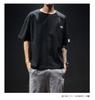 Camiseta Masculina de Algodão e Linho de Manga Curta Mais Vendida para Adolescentes e Estudantes do Sexo Masculino Estilo Japonês Retrô Casual Bordada para Homens
