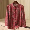 Ropa de Primavera y Otoño para Mujeres de Mediana Edad y Mayores, Camisa de Manga Larga Traje Tang de Abuela, Elegante Abrigo para Madre, Ropa de Abrigo Noble para Señoras Mayores