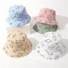 Primavera e Outono Novo Chapéu Infantil Desenho Animado Dinossauro Chapéu de Bebê Chapéu de Pescador Chapéu de Bebê Bonito Chapéu de Balde Protetor Solar Corta-vento
