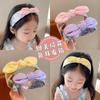 Diadema Coreana Linda de Orejas de Conejo para Niñas que No Daña Pasadores para Niños y Bebés con Diademas Florales de Ala Ancha