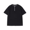 MAGMANS Camiseta Japonesa Vintage Hecha a Mano Bordada de Manga Corta para Hombre y Mujer Verano Nueva Camiseta Básica con Cuello Henley T1196