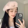 Boina Octagonal Negra para Mujer, Otoño e Invierno, Circunferencia de Cabeza Grande, Sombrero de Artista Adelgazante, Gorra de Boina Versátil de Alta Moda