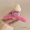 Presilha de Cabelo Fofa de Pelúcia com Olhos Grandes Bola de Carvão Fofa Acessórios de Cabelo Explosivos Presilha de Disco para Prender o Cabelo na Parte de Trás da Cabeça Feminina Presilha de Cabelo Divertida Feminina