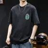 Camiseta Estampada de Marca da Moda Manga Curta Masculina Tamanho Plus Size Roupas de Verão 2026 Nova Roupa Masculina Camiseta Manga Meia Americana Pesada