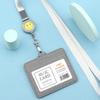 Portatarjeta de certificado cordón hebilla telescópica personalizada portatarjetas de trabajo Tarjeta de trabajo Insignia de Fábrica de Tarjetas insignia de empleado portainsignias