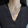 Collar con Colgante de Hemoglobina de Paloma Fresca de Lujo Ligero Anillo de Diamante de Alto Carbono Aretes de Corindón Rojo Elegante Color Traje Tesoro