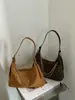 Bolso de luna creciente esmerilado transfronterizo, bolso de cadena de moda de alta gama para mujer, bolso cruzado vintage de gamuza, bolso de mano