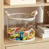 Cubo de Almacenamiento Plegable Transparente de PVC para Juguetes, Muñecas, Bloques de Construcción, Caja Plegable, Herramienta de Almacenamiento y Organización para el Hogar