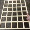 Rejilla de Madera Maciza Calada, Pantalla de Malla Cuadrada, Divisor de Entrada, Decoración Estilo Chino Dinastía Song, Rosetón de Techo, Celosía de Madera
