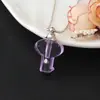 Botella de Cristal Morado, Botella de Cabello Fetal, Botella de Perfume con Aceite Esencial Incrustada de Diamantes, Collar, Tapa Retorcida, Botella Recargable, Colgante, Regalo de Cumpleaños