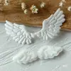 Cuero PU Felpa Grabado Alas de Murciélago Diablo Material Hecho a Mano DIY Decoración Lolita Accesorios de Abanico de Soporte