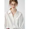 Camisa Blanca Veag Chang para Mujer de Manga Larga Estilo Nuevo Primavera 2026 Estilo Europeo Encaje Holgado
