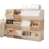 Caixa de armazenamento de brinquedos para crianças, armário de armazenamento de grande capacidade para a sala de estar, organizador plástico doméstico, perfeito para guardar roupas e lanches