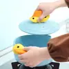Guantes Aislantes de Patito Amarillo Engrosados Antideslizantes Cocina Hogar Tapa de Olla Pinza para Tazón de Horno de Microondas Boca de Pato de Silicona Antiescaldado