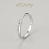 Anillo de plata s925 con forma de corazón y cruz de moda con diamantes para mujer, anillo romántico pequeño y fresco, joya para mano de chica dulce