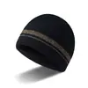 En stock gorro de punto para clima frío gorro de lana de invierno para hombre gorro sin pompón comercio exterior gorro para el frío se puede diseñar LOGOTIPO