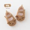 24 primavera e verão bebê bonito leve fundo macio sapatos de bebê urso bordado sapatos de pano bebê Velcro sapatos de bebê