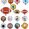 Copa do Mundo Preto e Branco Futebol Rugby Balão de Filme de Alumínio Bebê Festa de Aniversário Infantil Atmosfera Decoração Balão