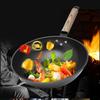 Wok Doméstico Antiadherente Transfronterizo para Cocinar Sin Aceite, Fondo Plano, Inducción Universal, Wok Doméstico de Gran Tamaño