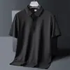 Nuevas Camisas Polo de Cuello Alto para Parejas Estilo Verano para Hombres y Mujeres, Populares Camisas Polo de Color Sólido Estilo Business Casual para Hombres, Hechas de Seda de Hielo Genuina
