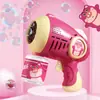 Pistola de Burbujas Porosa Totalmente Automática Transfronteriza, Máquina de Burbujas Portátil a Prueba de Fugas, Recargable, Juguetes para Niños de Celebridad de Internet, Puesto de Venta al por Mayor
