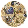 Compra Directa Transfronteriza de 50 Pegatinas Vintage de Gato Mágico, Pegatinas de Graffiti Impermeables para Decoración de Cuaderno de Diario de Gato Mago