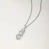 Suministro Directo de Fábrica Colgante de Plata S925 Moissanita Tercera Generación Tres Vidas, Exquisito y Elegante, Suministro Transfronterizo para Transmisión en Vivo