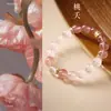 Nuevo Pulsera de Cristal Rosa del Mar de China Oriental Estilo Chino Cristal Natural para Mujer Venta al por Mayor Pulsera de Cristal Fresa Amor para Niñas Diseño Regalo